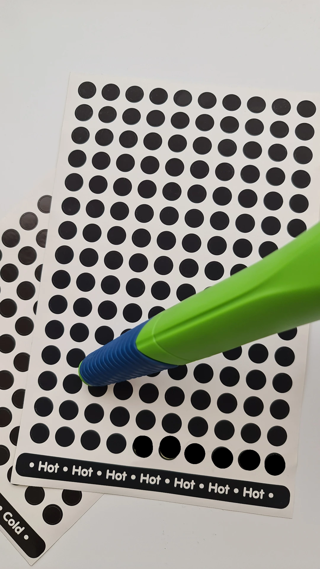 نقط حارة و باردة للقلم الذكي